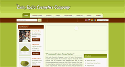 Desktop Screenshot of eximindiacosmetics.com