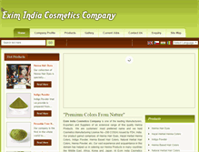 Tablet Screenshot of eximindiacosmetics.com